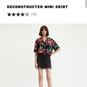 LEVI’S BLACK DECONSTRUCTED MINI SKIRT - SIZE 25